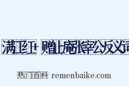 满江红+赠止庵张宰公反义词是什么意思的图片